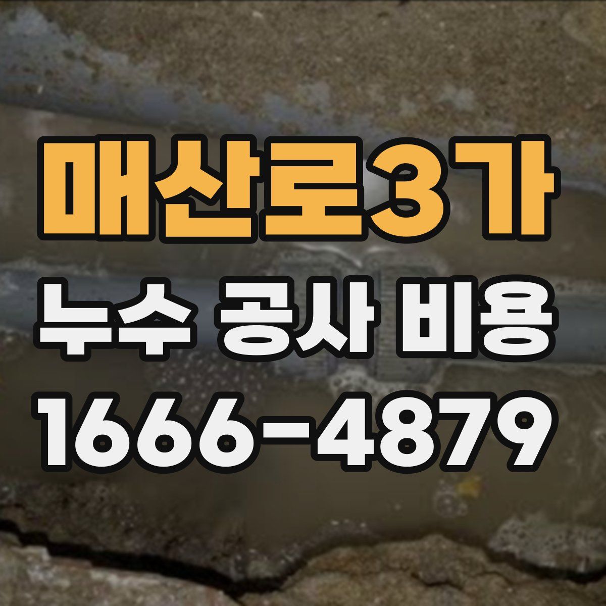 매산로3가 누수 공사 비용