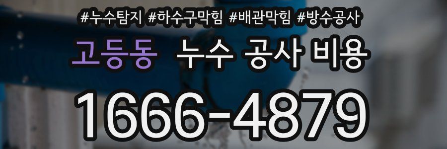 고등동 누수 공사 비용