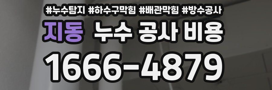 지동 누수 공사 비용