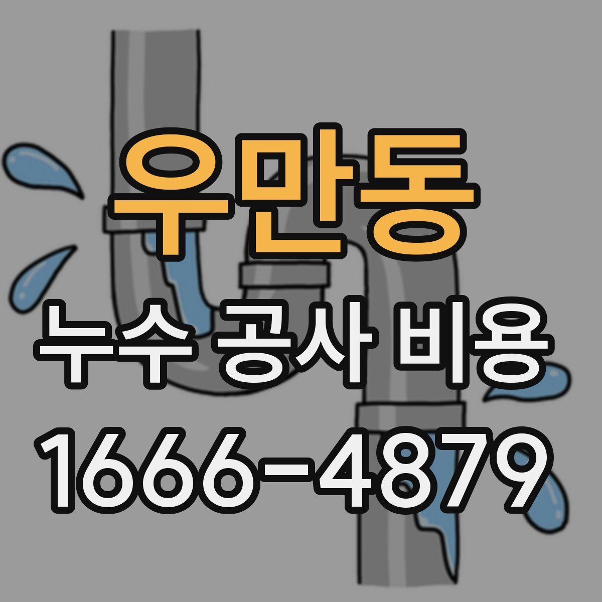 우만동 누수 공사 비용