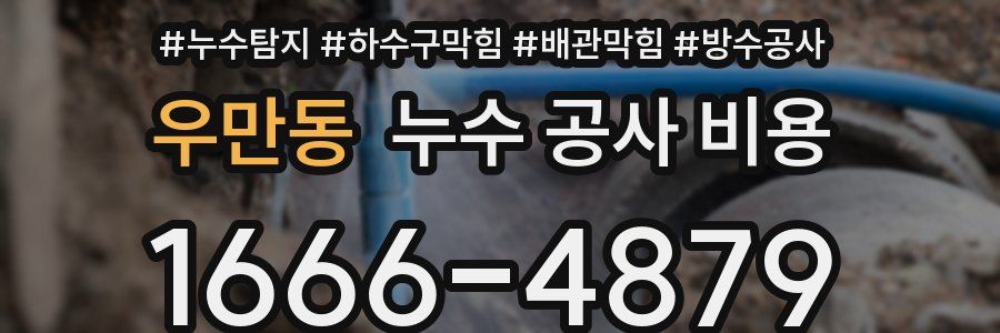 우만동 누수 공사 비용
