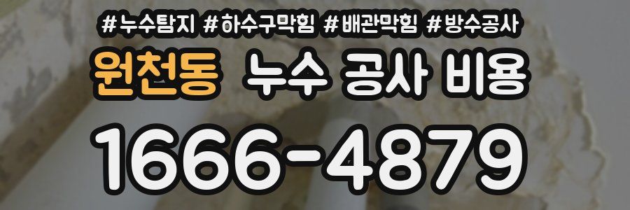 원천동 누수 공사 비용