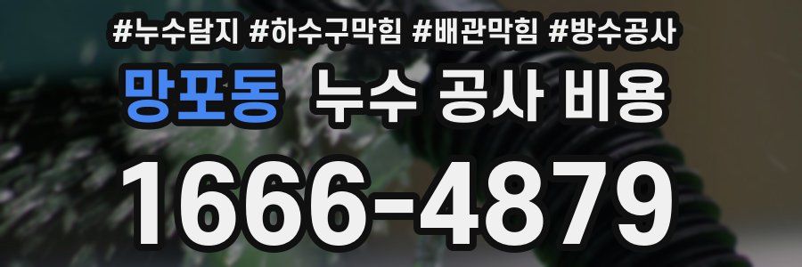 망포동 누수 공사 비용