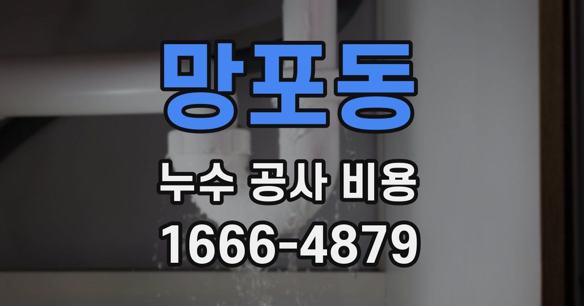 망포동 누수 공사 비용