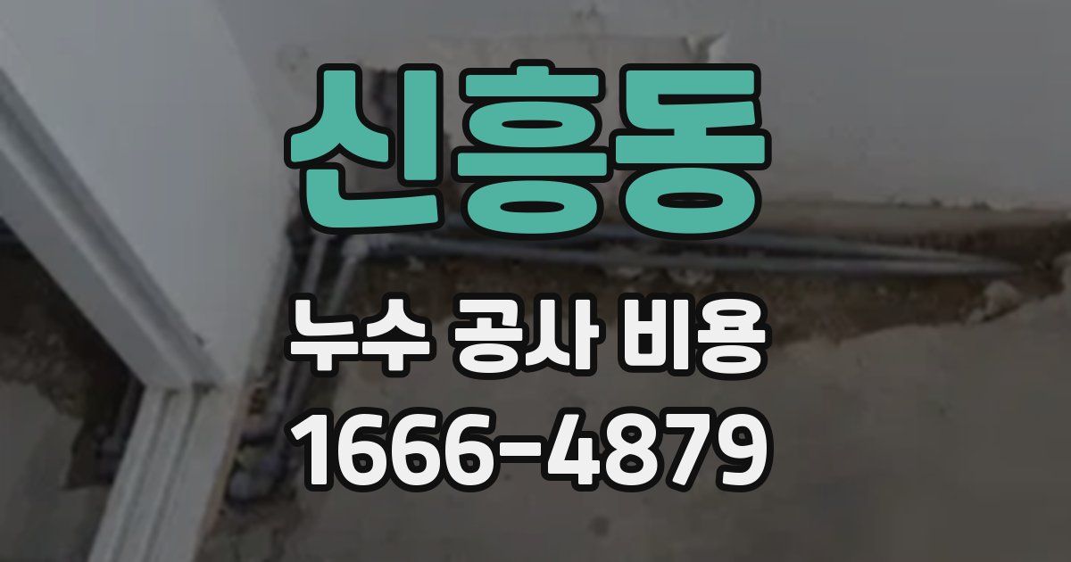 신흥동 누수 공사 비용