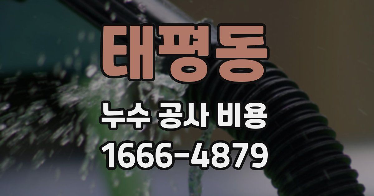 태평동 누수 공사 비용