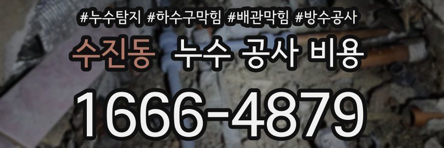 수진동 누수 공사 비용