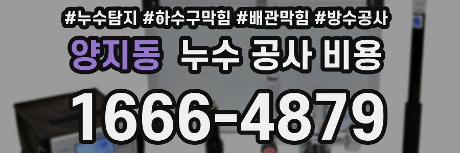 양지동 누수 공사 비용