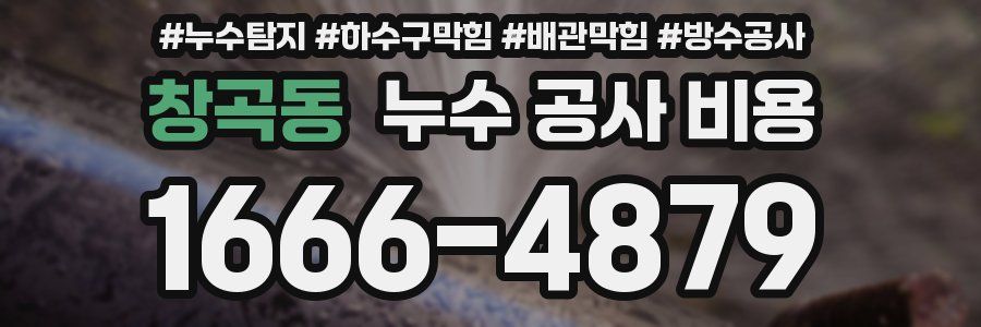 창곡동 누수 공사 비용