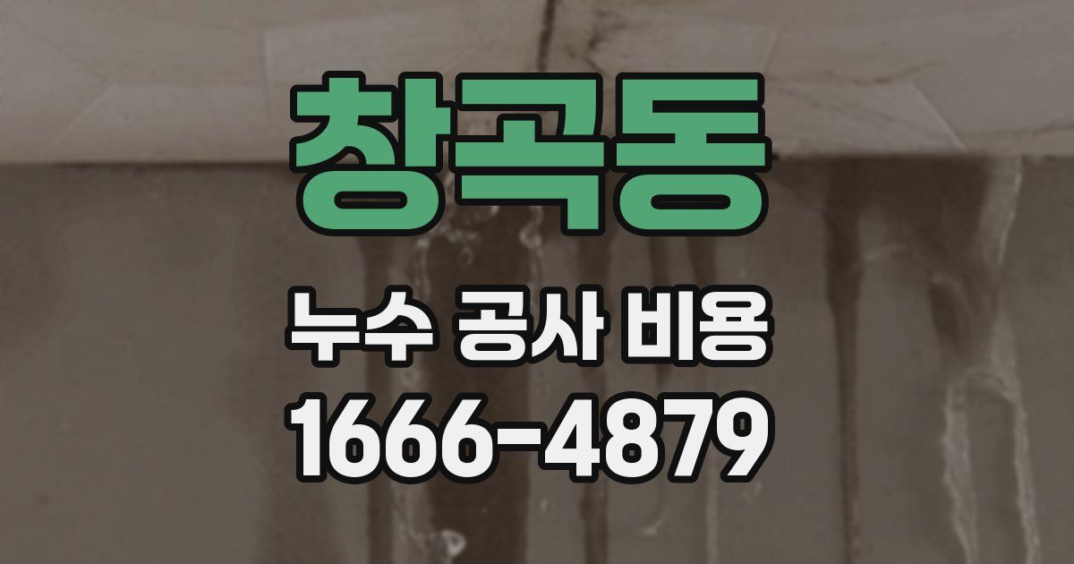 창곡동 누수 공사 비용