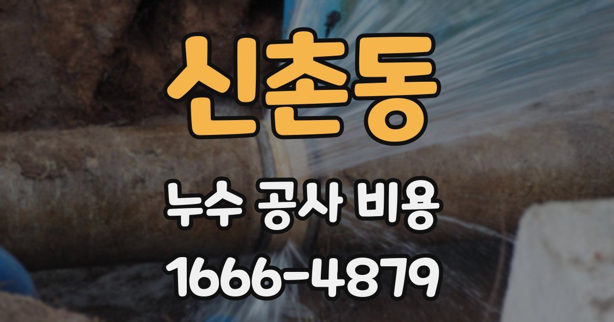 신촌동 누수 공사 비용