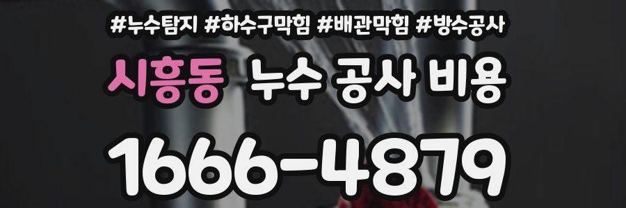 시흥동 누수 공사 비용