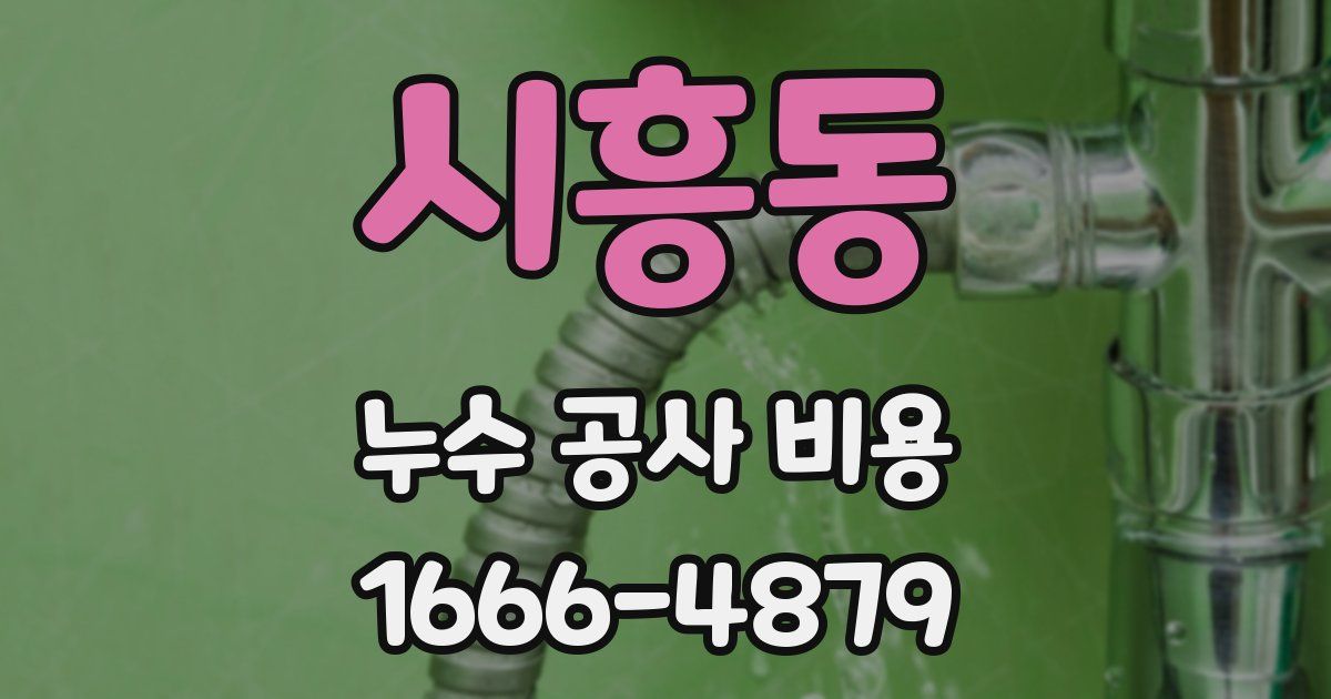 시흥동 누수 공사 비용