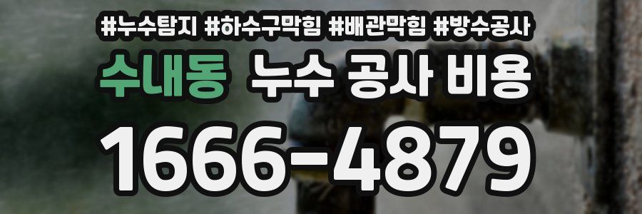 수내동 누수 공사 비용