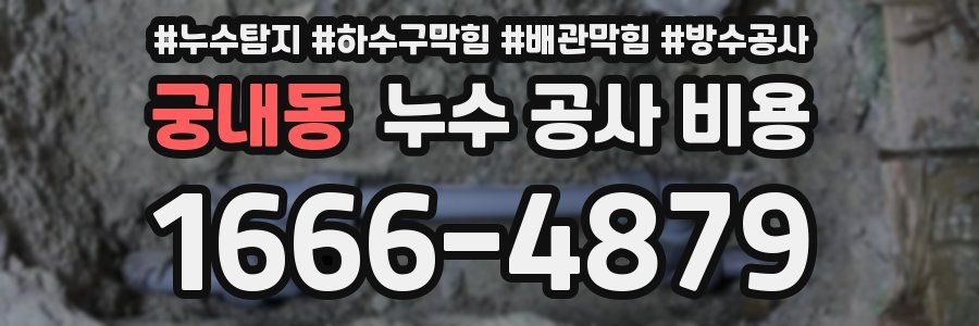 궁내동 누수 공사 비용