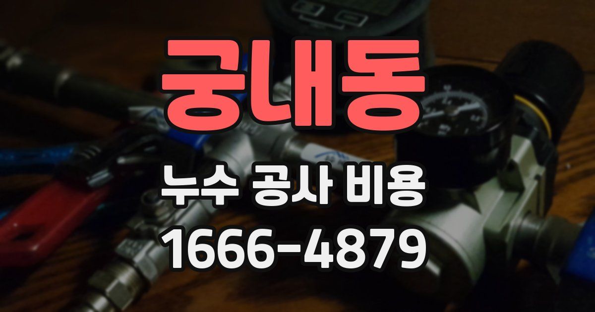 궁내동 누수 공사 비용