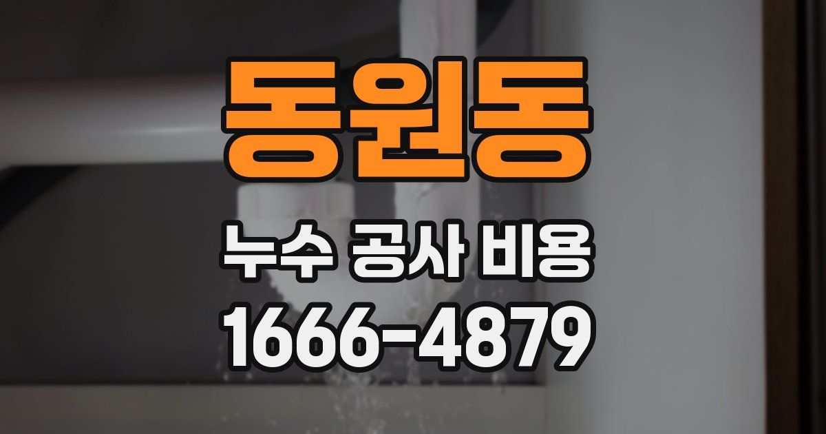 동원동 누수 공사 비용