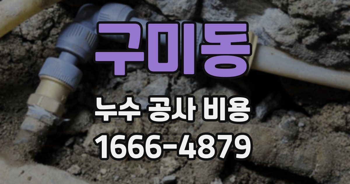 구미동 누수 공사 비용