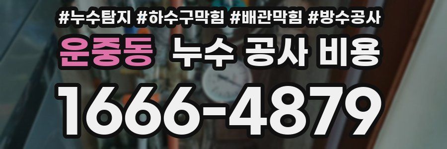 운중동 누수 공사 비용