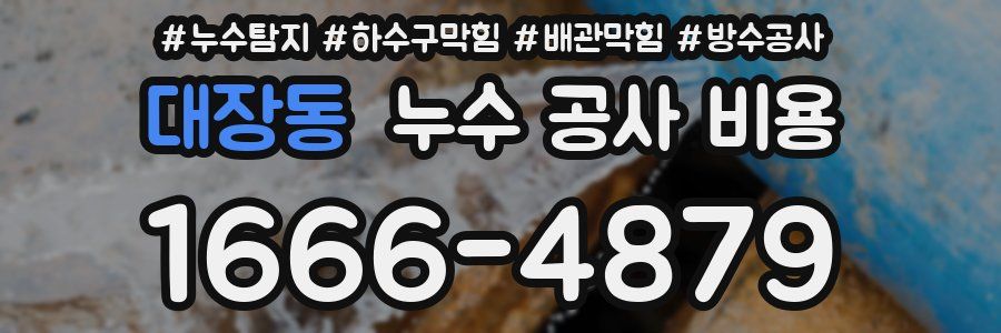 대장동 누수 공사 비용
