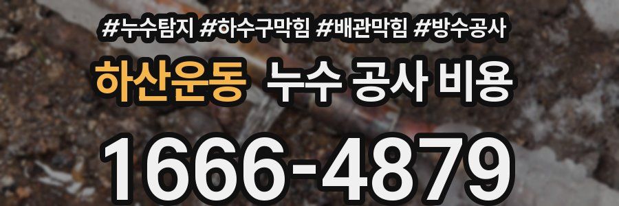 하산운동 누수 공사 비용