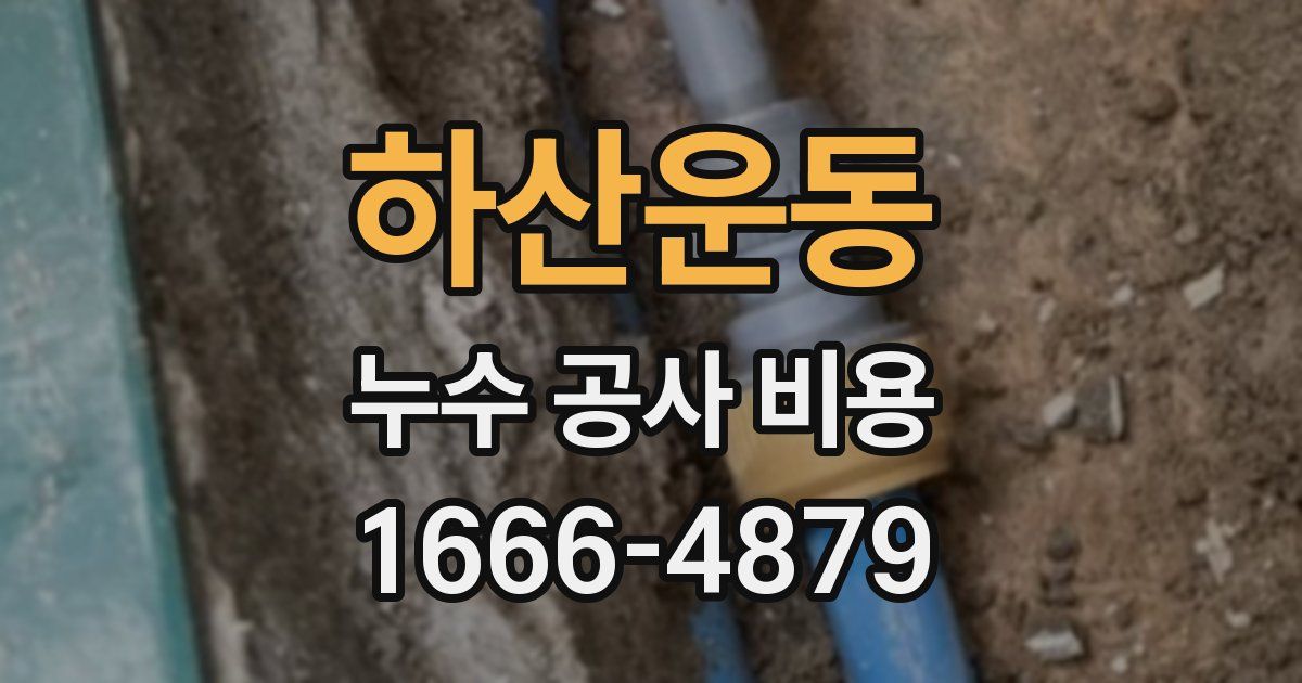하산운동 누수 공사 비용