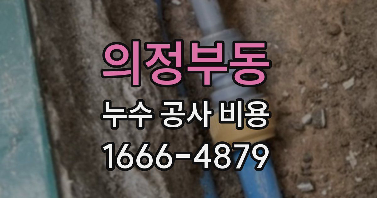 의정부동 누수 공사 비용
