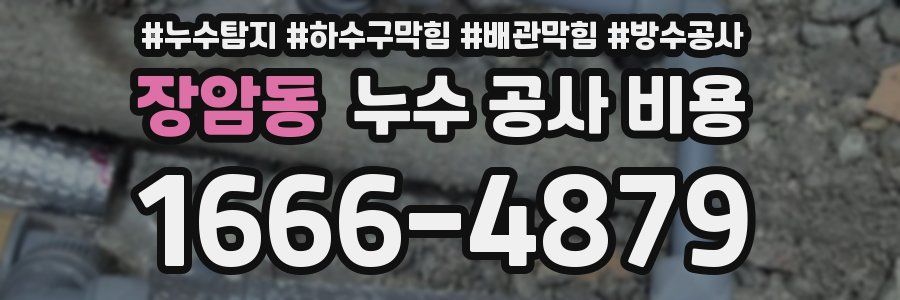 장암동 누수 공사 비용