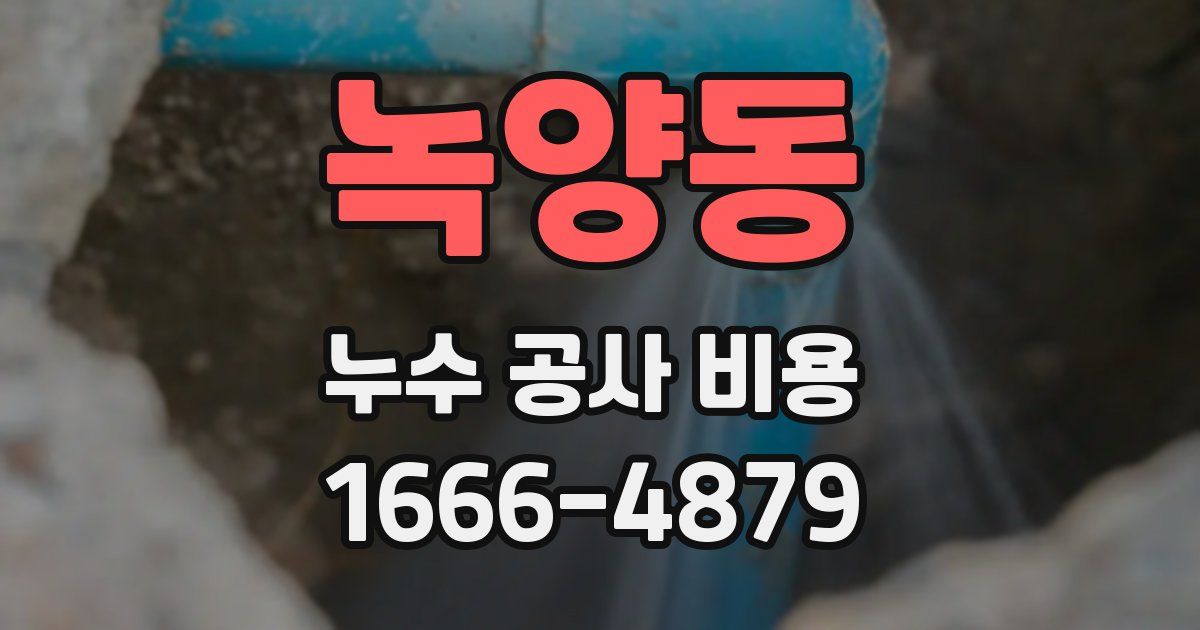 녹양동 누수 공사 비용