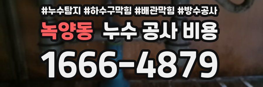 녹양동 누수 공사 비용