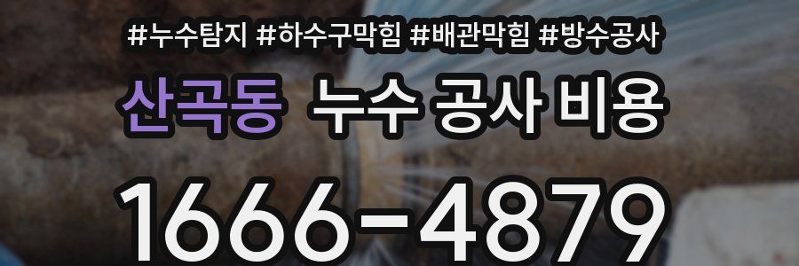 산곡동 누수 공사 비용