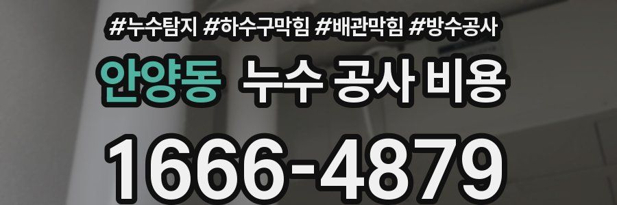 안양동 누수 공사 비용