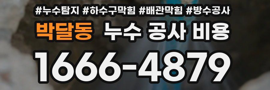 박달동 누수 공사 비용