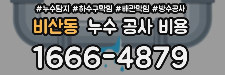 비산동 누수 공사 비용