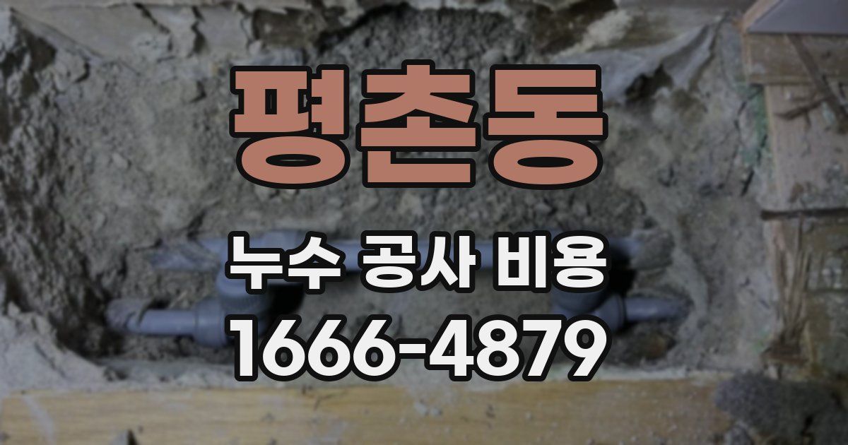 평촌동 누수 공사 비용