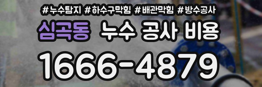 심곡동 누수 공사 비용