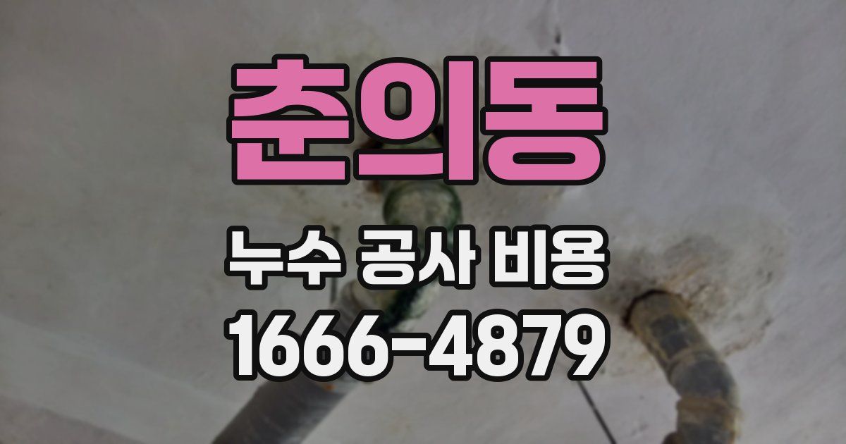 춘의동 누수 공사 비용