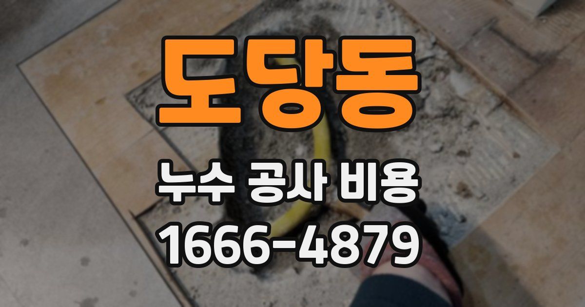 도당동 누수 공사 비용