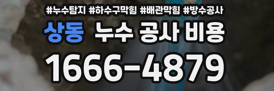 상동 누수 공사 비용