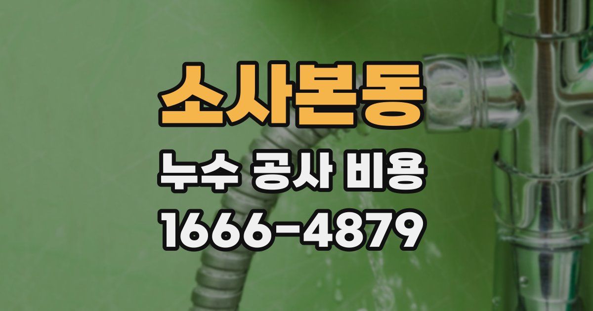 소사본동 누수 공사 비용