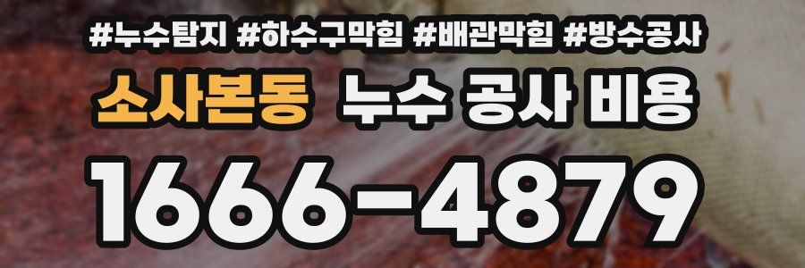 소사본동 누수 공사 비용