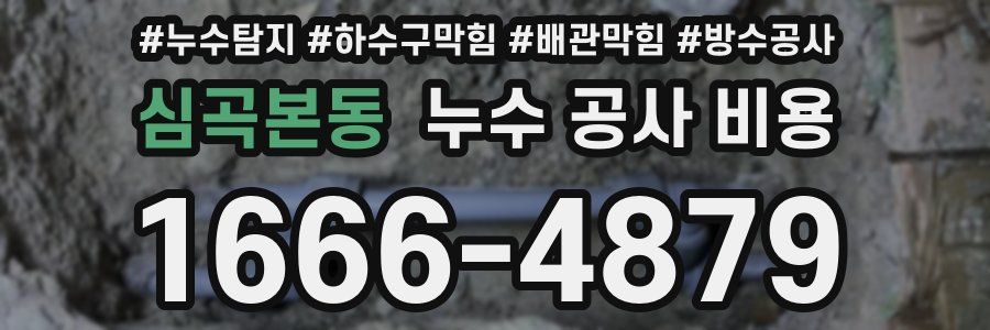 심곡본동 누수 공사 비용
