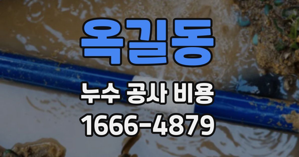 옥길동 누수 공사 비용