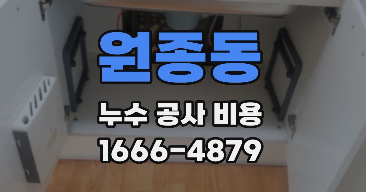 원종동 누수 공사 비용