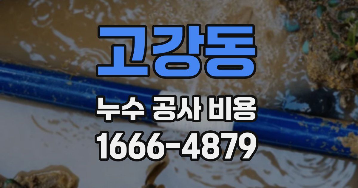 고강동 누수 공사 비용