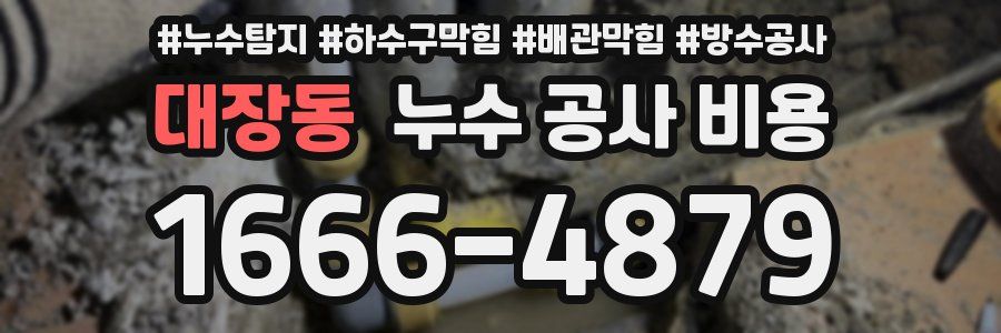 대장동 누수 공사 비용
