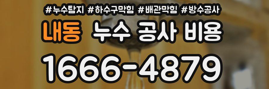 내동 누수 공사 비용