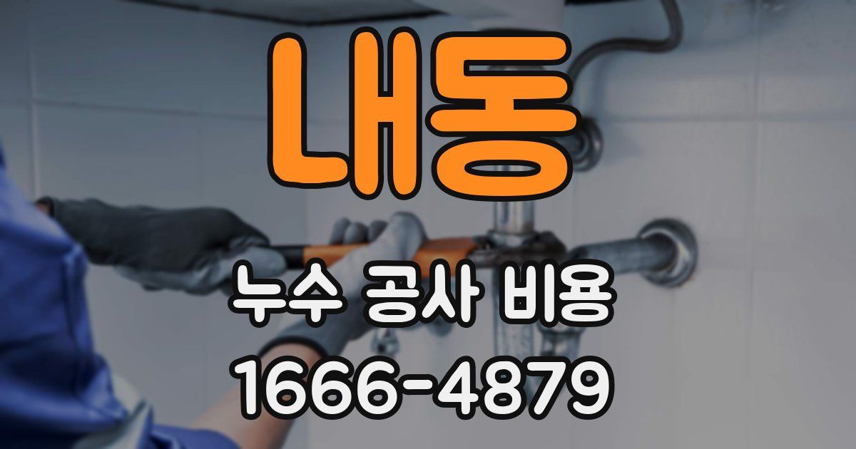 내동 누수 공사 비용