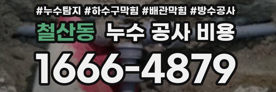 철산동 누수 공사 비용