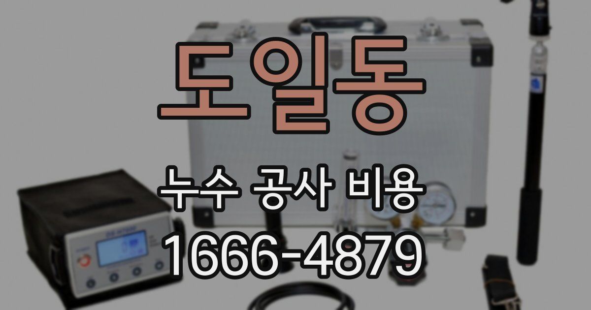 도일동 누수 공사 비용